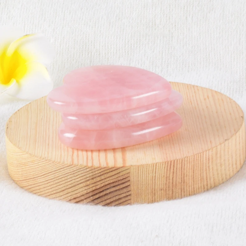 Gua Sha инструмент натуральный розовый кварц в форме сердца драгоценный камень спа иглоукалывание выскабливание камень нефрит Исцеление драгоценный камень массаж любовь подарок