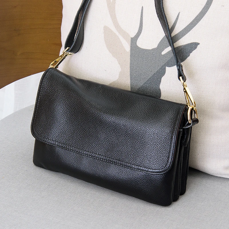 Женская сумка-мессенджер из натуральной кожи модные сумки через плечо для женщин