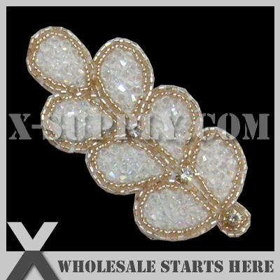 

(25pcs/lot) Crystal Rhinestone Applique Beaded Patch, X1-RAT2082