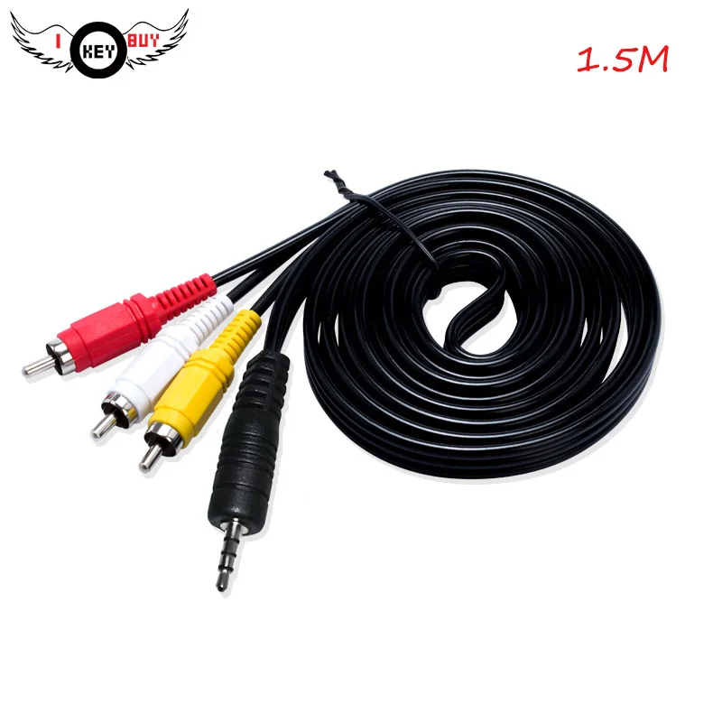 I Key Buy TV AV Lotus Cable Network Set-Top Box Line 3.5mm RCA  One-Three Of The Composite Audio And Video Kit  Free Shipping