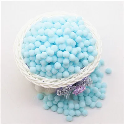 8mm 25blue 20g Разноцветные помпоны разных размеров, мини помпончики, куклы «сделай сам», одежда ручной работы, материал, мягкие пушистые Помпоны, шары для детей, игрушки, 20 г - Цвет: 8mm 25blue 20g