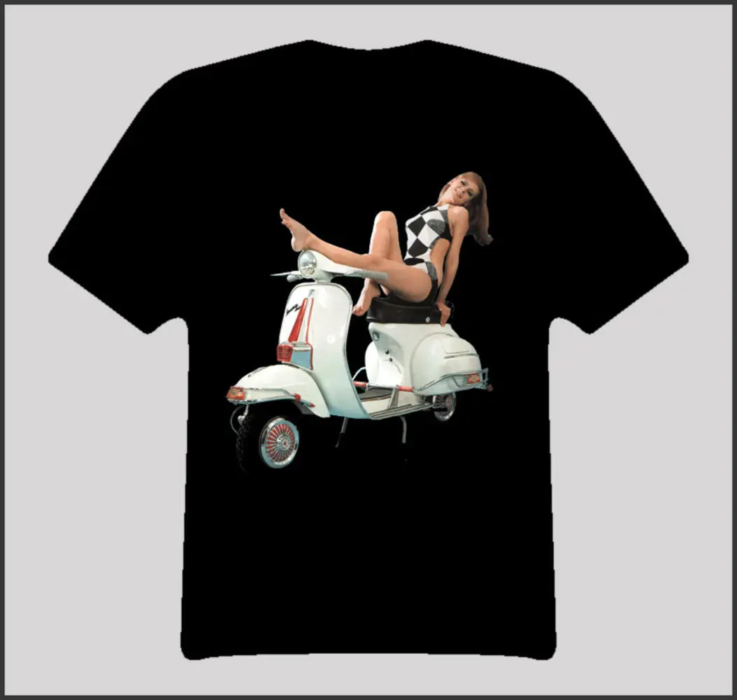 Vespa Bella Cool/футболка в стиле ретро с машинкой брендовые рубашки джинсовым принтом |