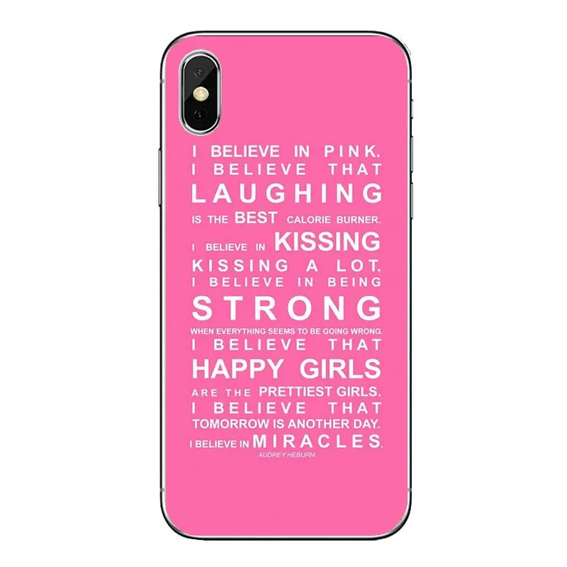 Одри Хепберн I Believe in Pink для Samsung Galaxy Note 8 9 S9 S10 A8 A9 Star Lite Plus A6S A9S прозрачный мягкий