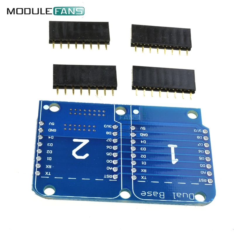 NodeMCU ESP8266 для Arduino Wemos D1 мини щит двойная розетка база Плата расширения|nodemcu