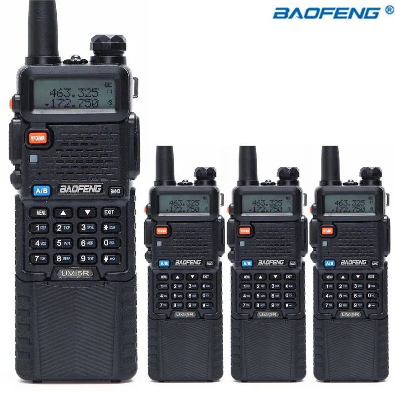 4 шт. двусторонняя рация BaoFeng 3800 мАч VHF/UHF 136 174 и 400 520 МГц|Рации| |