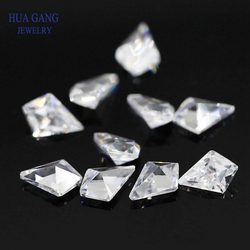 Белый кайт фианит бриллиантовая огранка свободная специальная CZ камень