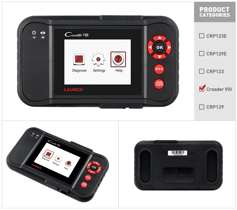 Запуск CRP129E OBD2 полная система двигателя/ABS/SRS/AT+ тормозное масло SAS ETS TMPS сброс CRP129E автомобильный диагностический инструмент obd ii сканер