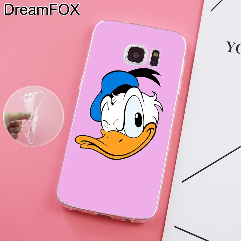 DREAMFOX K065 donald duck Soft TPU Silicone Case Cover For Samsung Galaxy Note S 6 7 8 9 Edge Plus Grand Prime |