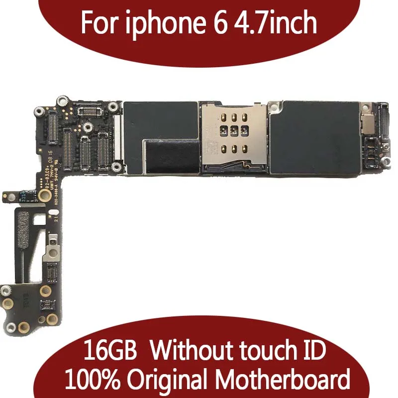 Материнская плата для iPhone 6 16/64/128 Гб белая/чёрная с Touch ID/без|motherboard 16gb|motherboard unlockunlock