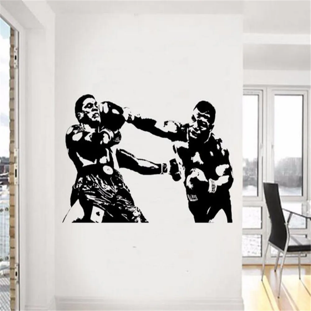 Настенные наклейки на тему спорта Mike Tyson Виниловая наклейка для бокса Декор дома