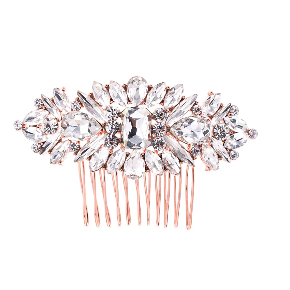 2017 Новый дизайн стразы кристаллы невесты свадебные гребни для волос боковая