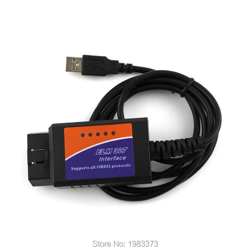 10 шт./лот OBDII ELM327 USB OBD2 ELM 327 V1.5 с чипом 25K80 диагностический интерфейс считыватель