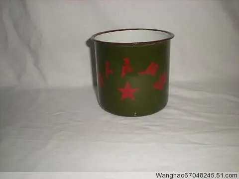 Кружка для людей Классическая Армейская зеленая ручка металлическая