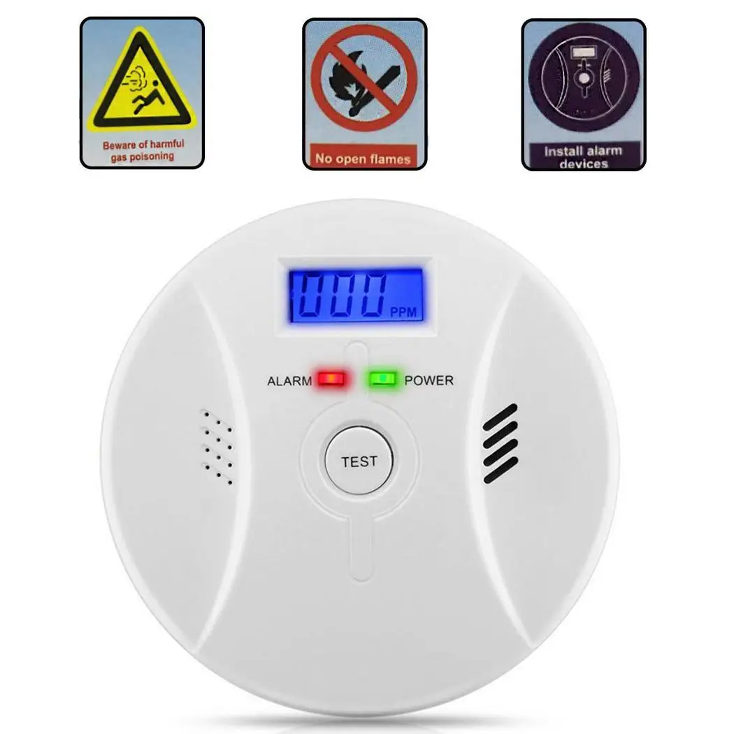 Combination Carbon Monoxide Smoke Alarm Poisoning Sensor Detector | Безопасность и защита