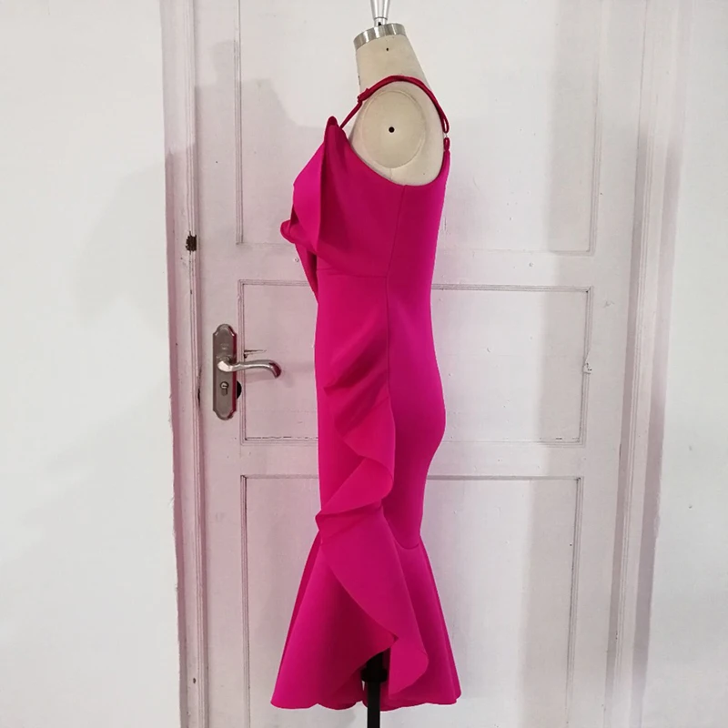 Женское Ассиметричное платье модельное дизайнерское вечернее на