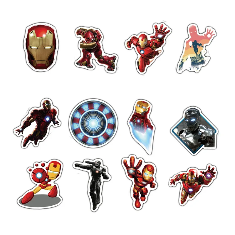 50 шт., наклейка Ironman s, водонепроницаемый супергерой, персонаж, Тони Старк, наклейка "Мстители", детский ноутбук, Железный человек, игрушки для детей F4