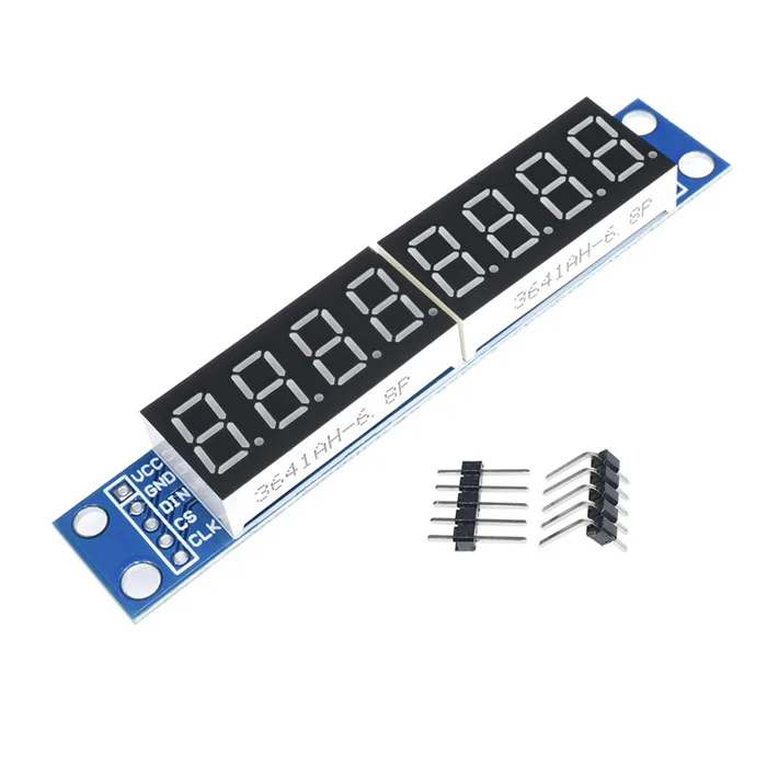 Blue board MAX7219 светодиодный точечно-матричный 8-значный цифровой светодиодной лампой Дисплей Управление модуль для Arduino 3,3 V 5V микро Управление; 7-сегментный красный/зеленый/синий - Цвет: Blue board