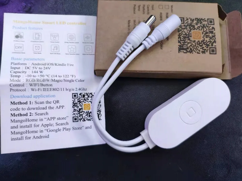 Контроллер Wi-Fi DC5-24V контроллер светодиодного освещения с вилкой постоянного тока