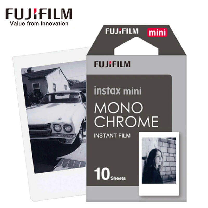 Fujifilm Fuji Instax Mini 9 Film черно белая монохромная + черная рамка пленка для 8 70 Plus 90 25