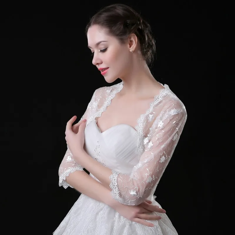 2020 новые белые и цвета слоновой кости с длинным рукавом кружевные куртки