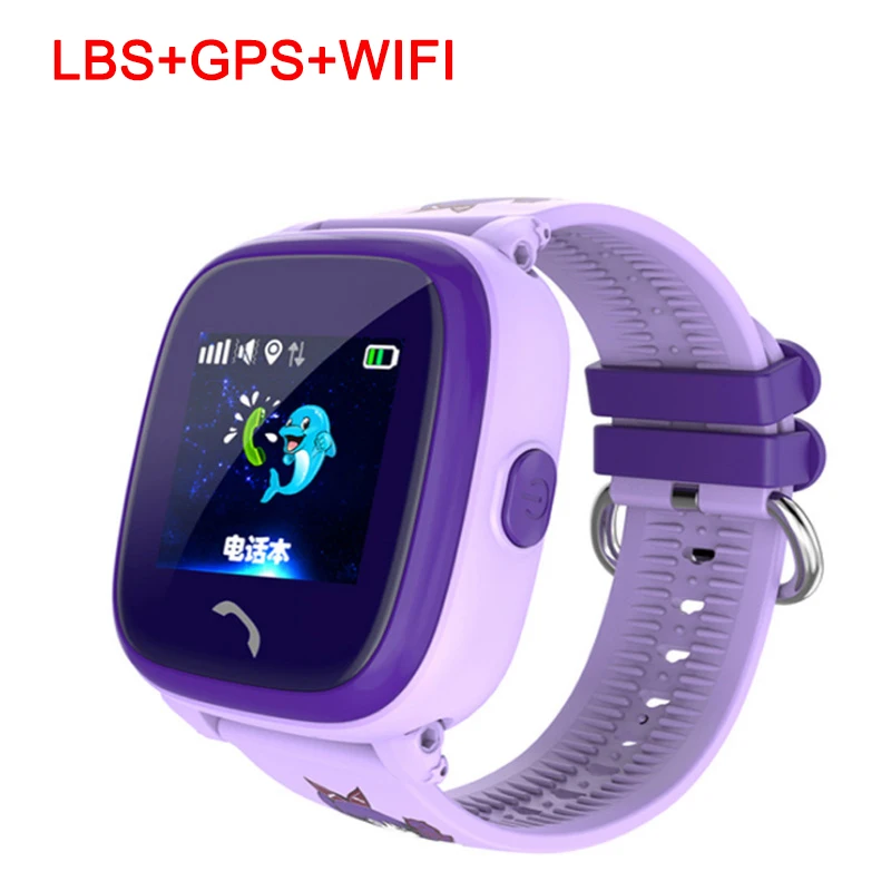 DF25 IP67 gps wifi смарт часы Дети Водонепроницаемый трекер часы дети ребенок плавать сенсорный экран SOS Вызов безопасный анти-потеря pk q50 q90 - Цвет: DF25W LBS GPS WIFI