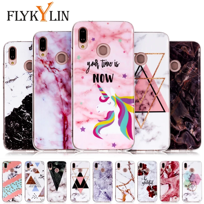 FLYKYLIN Marble Unicorn Phone Case For Huawei P20 Lite P10 P9 P8 2017 Covers Coque Soft TPU Silicon Cases |