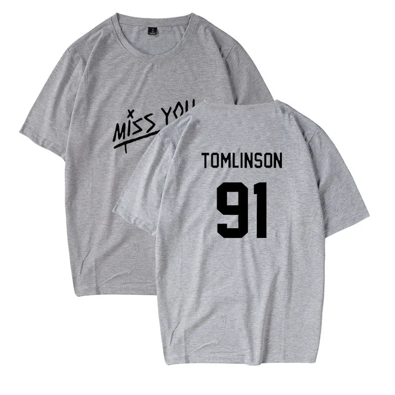 Футболка Мужская/женская с принтом смайлика Louis Tomlinson Miss You хлопковая смешная