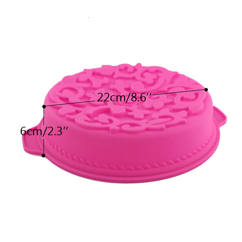 Yiwumart DIY 3D Силиконовая Круглая декоративная Цветочная Форма для торта мусс