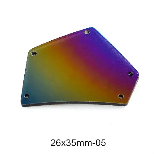 P05-26x35mm 20 шт радужные зеркальные пришитые Стразы неправильной формы акриловые зеркальные радужные хрустальные Каменные Стразы для шитья свадебного платья B3734 - Цвет: P05-26x35mm