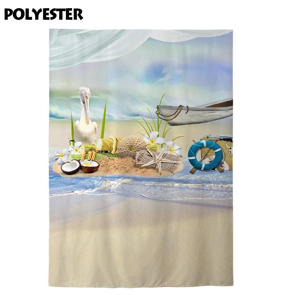 Фон Funnytree для фотосъемки с изображением летнего пляжа моря лодки - купить по