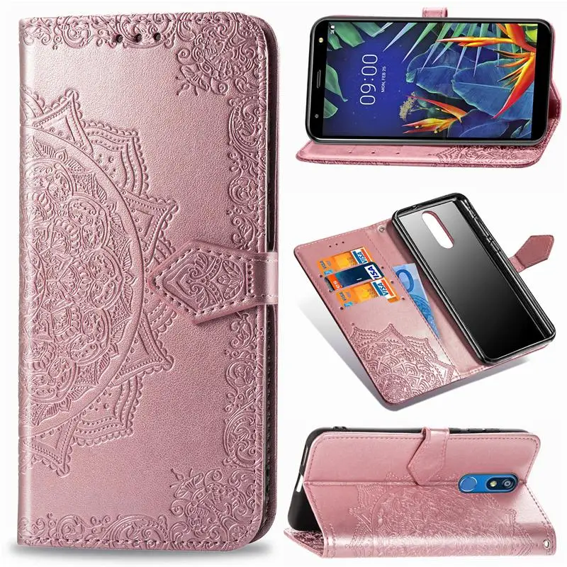 rose gold Для LG K40 чехол LG K40 крышка 6," Чехол-бумажник из искусственной кожи чехол для телефона для LG K40 K 40 X420EM LM-X420EM LGK40 чехол защитный чехол - Цвет: rose gold
