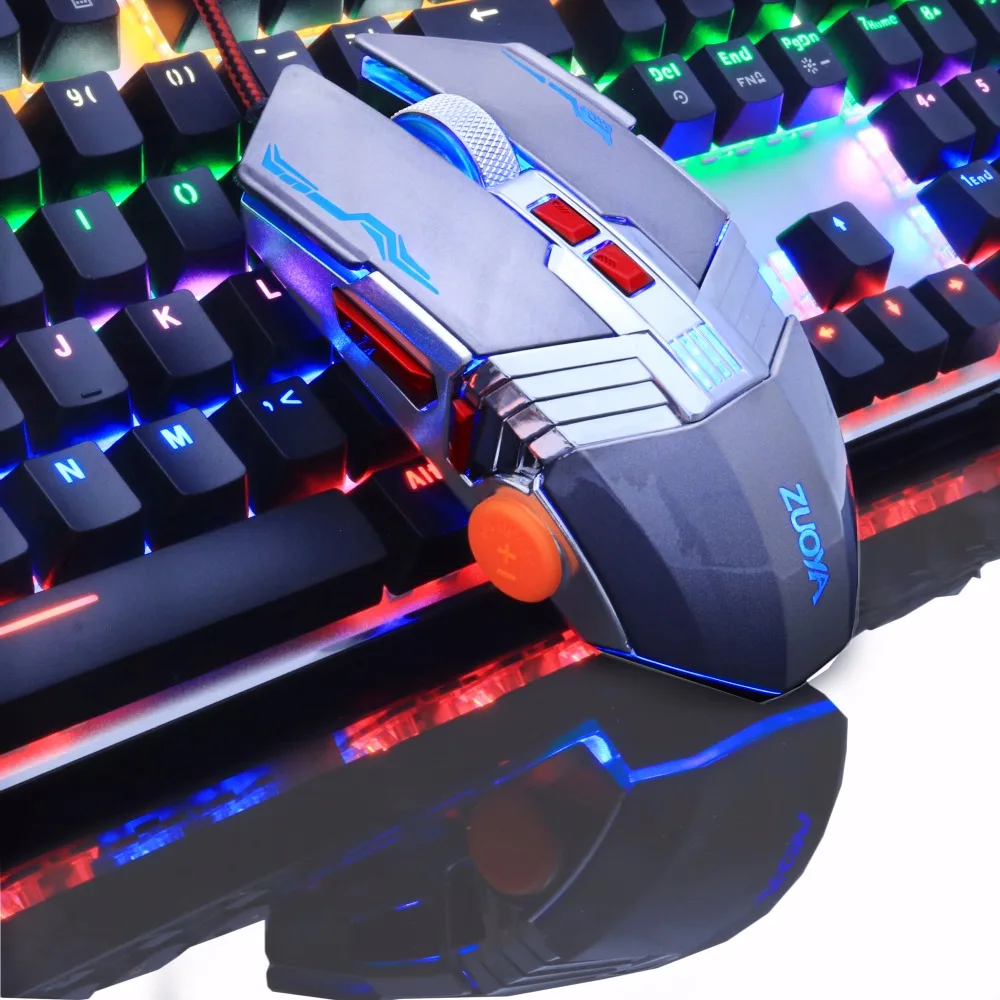 Игровая мышь 3200 dpi, регулируемый светодиодный оптический компьютерный мышь, USB Проводная игровая мышь для ноутбука, ПК, профессионального геймера, ноутбука
