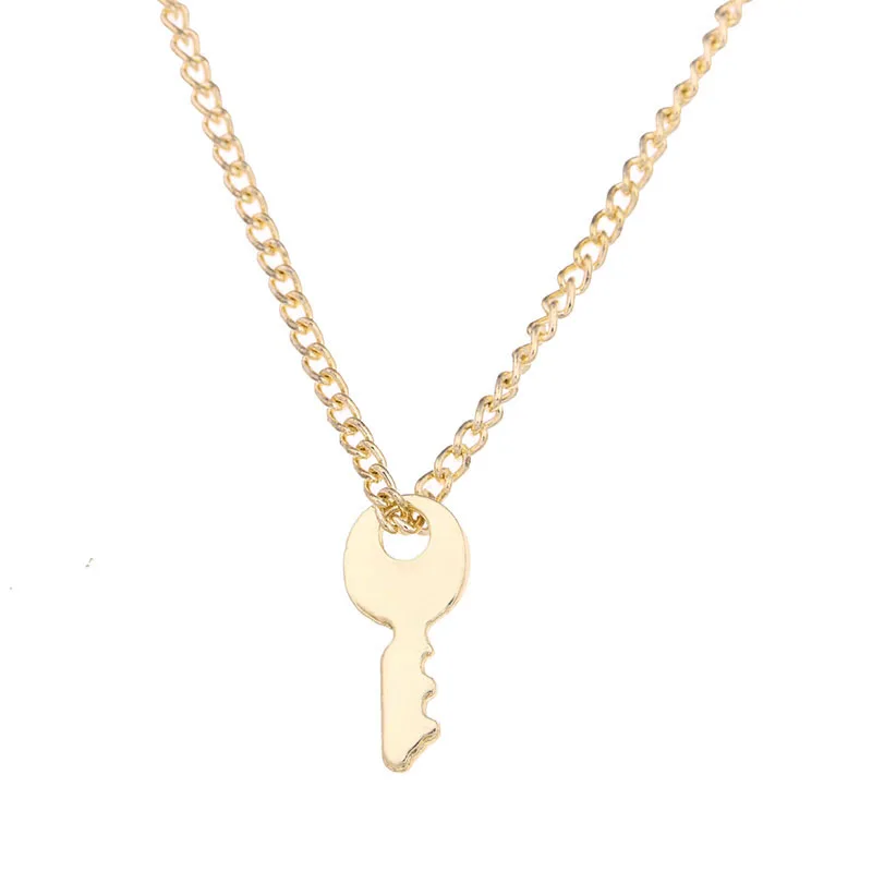 Уверенность ключ сплав золотой цвет шорты цепи ключицы нагрудник ожерелья и