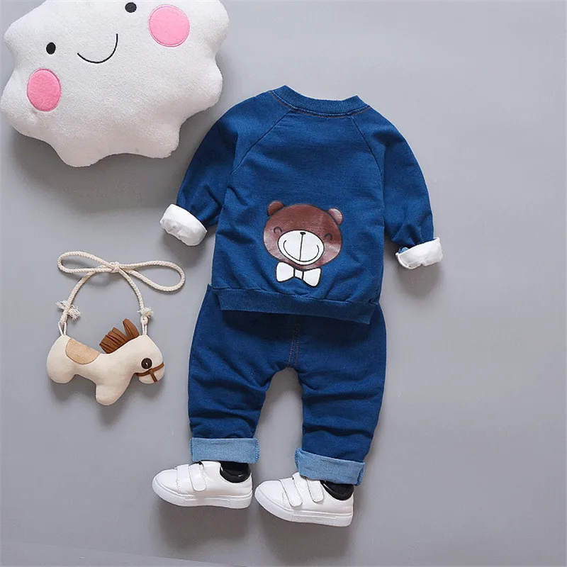 boys clothing 2018 new fashion casual 0-4 years baby boy clothes cartoon coat+T-shirt+pant set | Детская одежда и обувь
