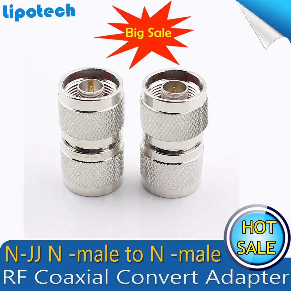 

2pcs/lot N type Male plug to Male plug N-JJ RF Coax Adapter Straight Connector