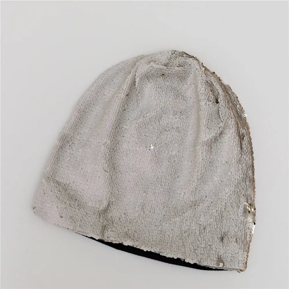 Женские головные уборы skullies платье русалки с блёстками зимний головной убор для девушки Beanies turban шапка зимняя Балаклава - Цвет: 9