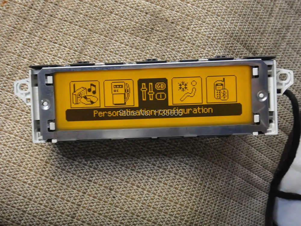 Оригинальный 12Pin экран Поддержка Кондиционер USB и Bluetooth дисплей желтый монитор