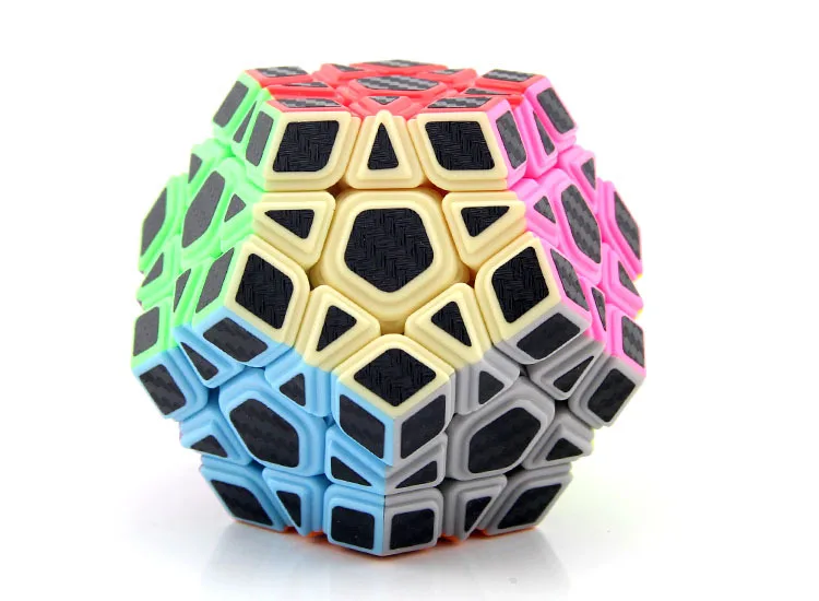 TXTWHY углеродного волокна Megaminx Скорость Куб 3x3x3 Dodecahedron Головоломка Куб игрушки для детей Прямая