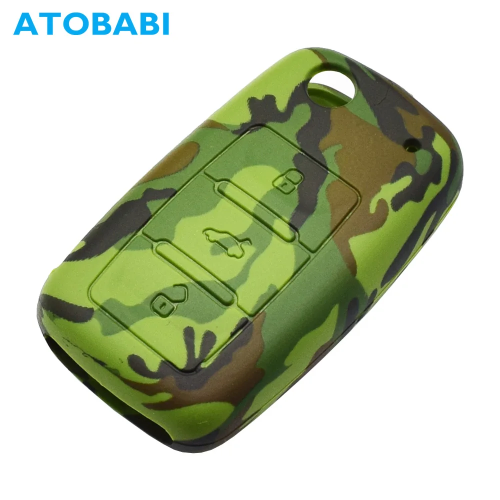 Новейший Камуфляжный силиконовый чехол для ключей от машины без ключа пульт