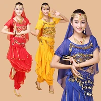 new plus size 4pcs set belly dance costume bollywood costume indian dress bellydance dress womens belly dancing costume sets