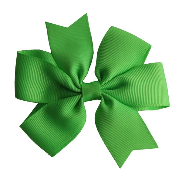 556 Acid Green 2 шт. Детские волосы для девочек лук 3,5 ''оплетенный обруч для волос заколки для волос аксессуары Головные уборы Бутик Grosgrain ласточкин хвост Луки заколки - Цвет: 556 Acid Green