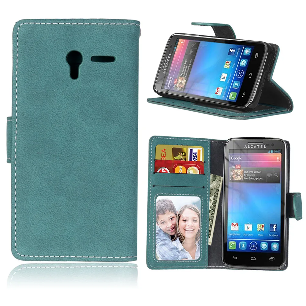 Кожаный чехол-бумажник чехол для ALCATEL One Touch pixi 3 4,5 дюймов 5017 5019 5019D флип-чехол с отделением для карт с использованием системы OneTouch pixi 3 телефона чехол s