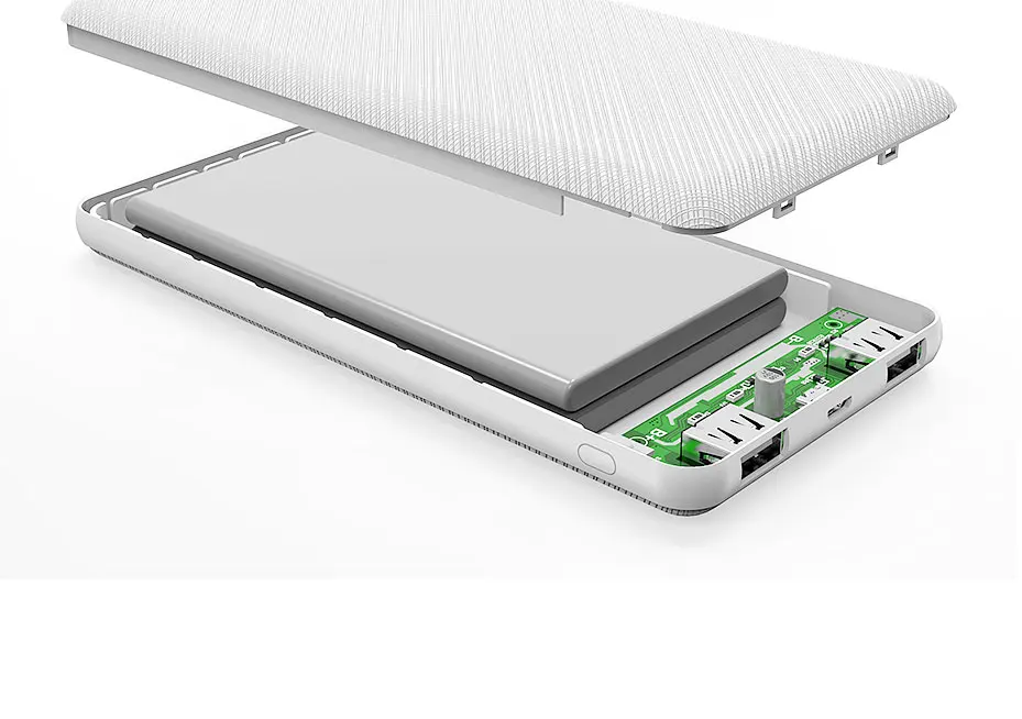 Емкость) FERISING power Bank 10000 мАч двойной USB Pover смартфонов usb порты портативный внешний аккумулятор