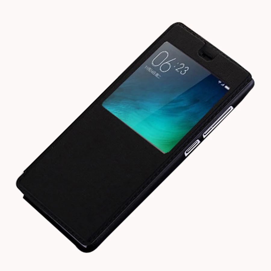 black HOTSWEI чехол для Xiaomi Redmi 4A глобальная версия 32 Гб 16 Гб чехол Модный кожаный флип-чехол с окошком для Xiaomi Redmi 4A чехол s - Цвет: black