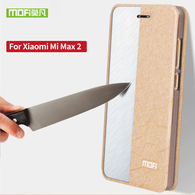 Оригинальный Mofi Телефон чехол для сяо mi Max 2 ультра тонкий раскладной Роскошные