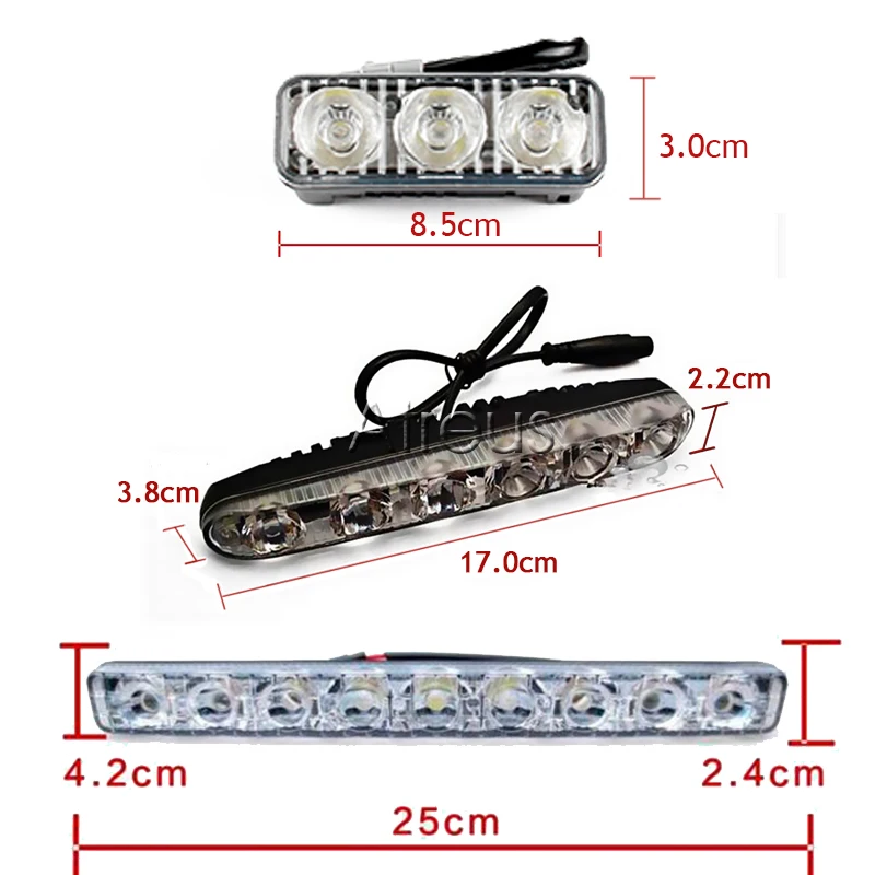 Atreus 2X Автомобильный светодиодный противотуманный фонарь DRL белый + желтый
