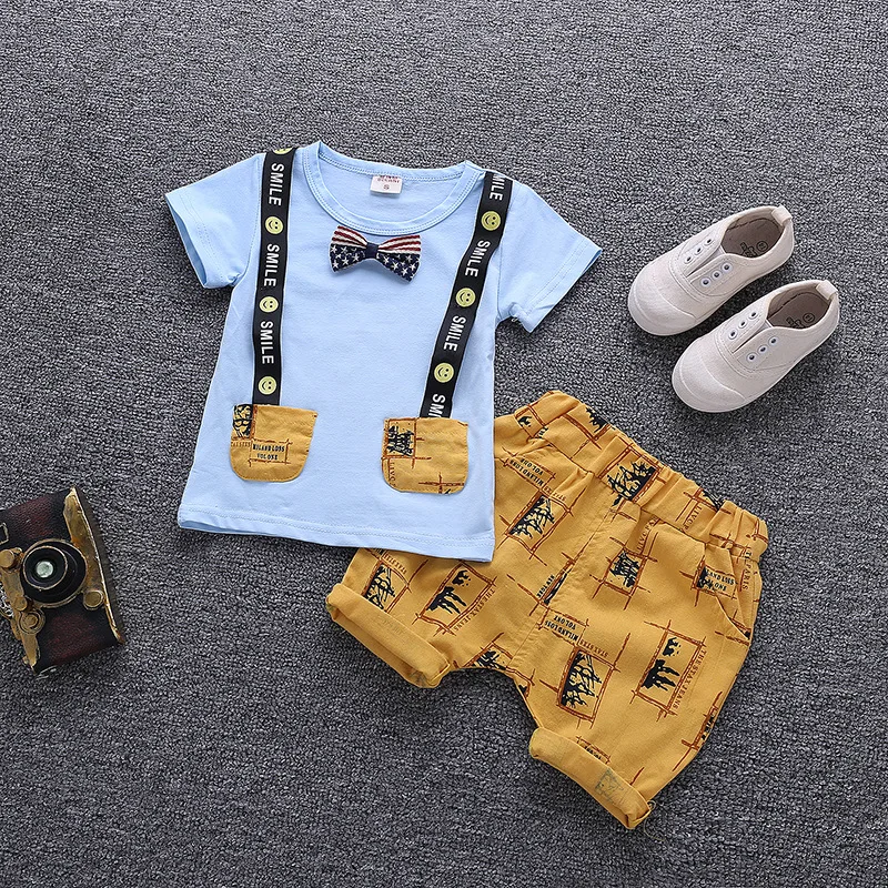 Baby Boy Clothes Short Children Clothing Cotton New Kids Casual Cute Sets Infant Boys Outfit Costumes Set |