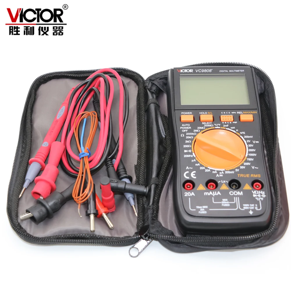 Цифровой мультиметр VICTOR VC9808 + 3 1/2 Электрический измеритель индуктивности DCV ACV