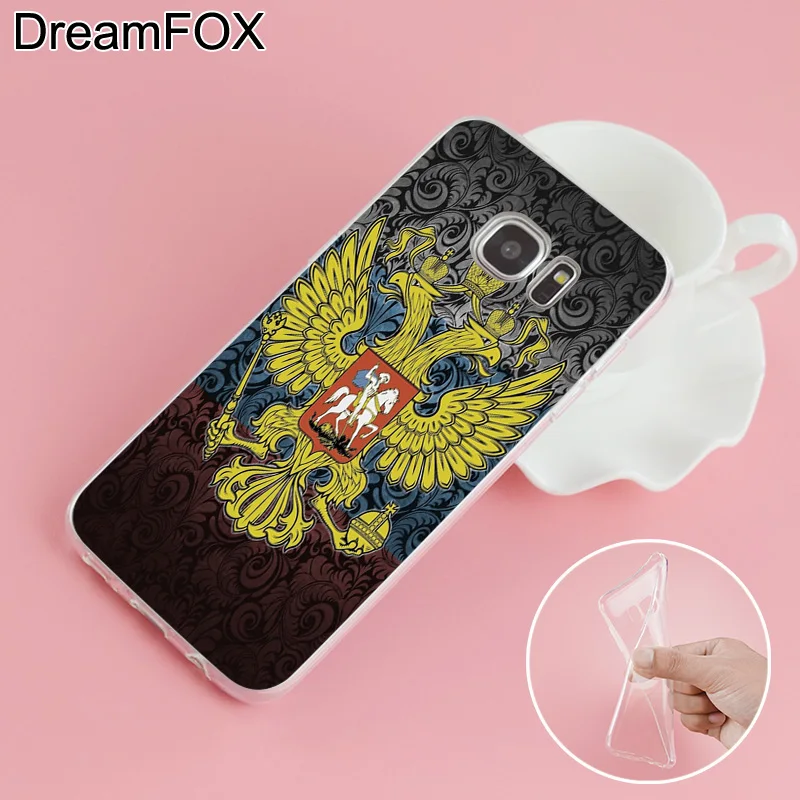 DREAMFOX L233 Russia Emblem Soft TPU Silicone Cover For Samsung Galaxy S5 S6 S7 S8 S9 S10 S11 5G S11E S10E Lite Edge Plus Case |