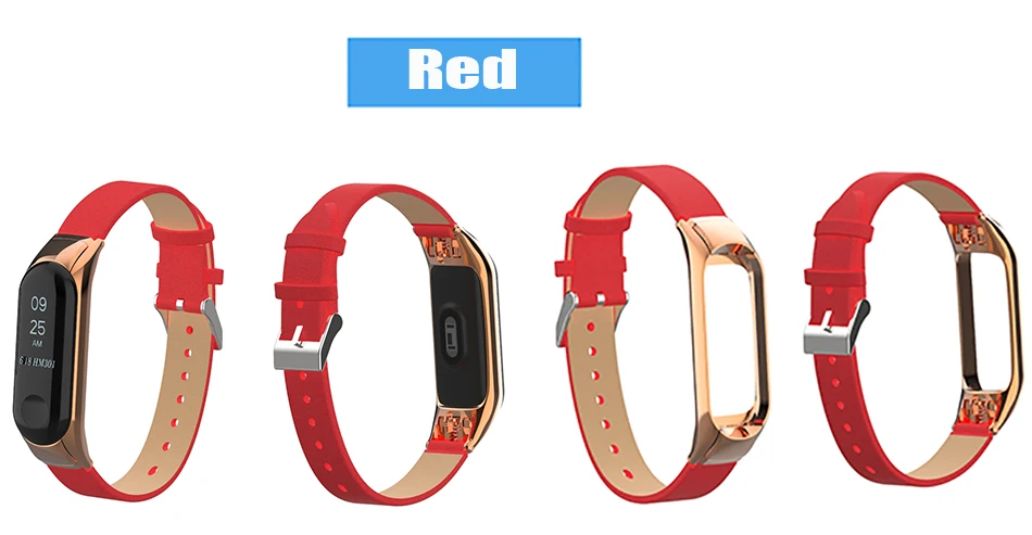 Кожаный ремешок BOORUI mi band 3 Смарт-аксессуары для Xiaomi mi Band 3 сменный спортивный ремень с защитой от потери и металлический чехол